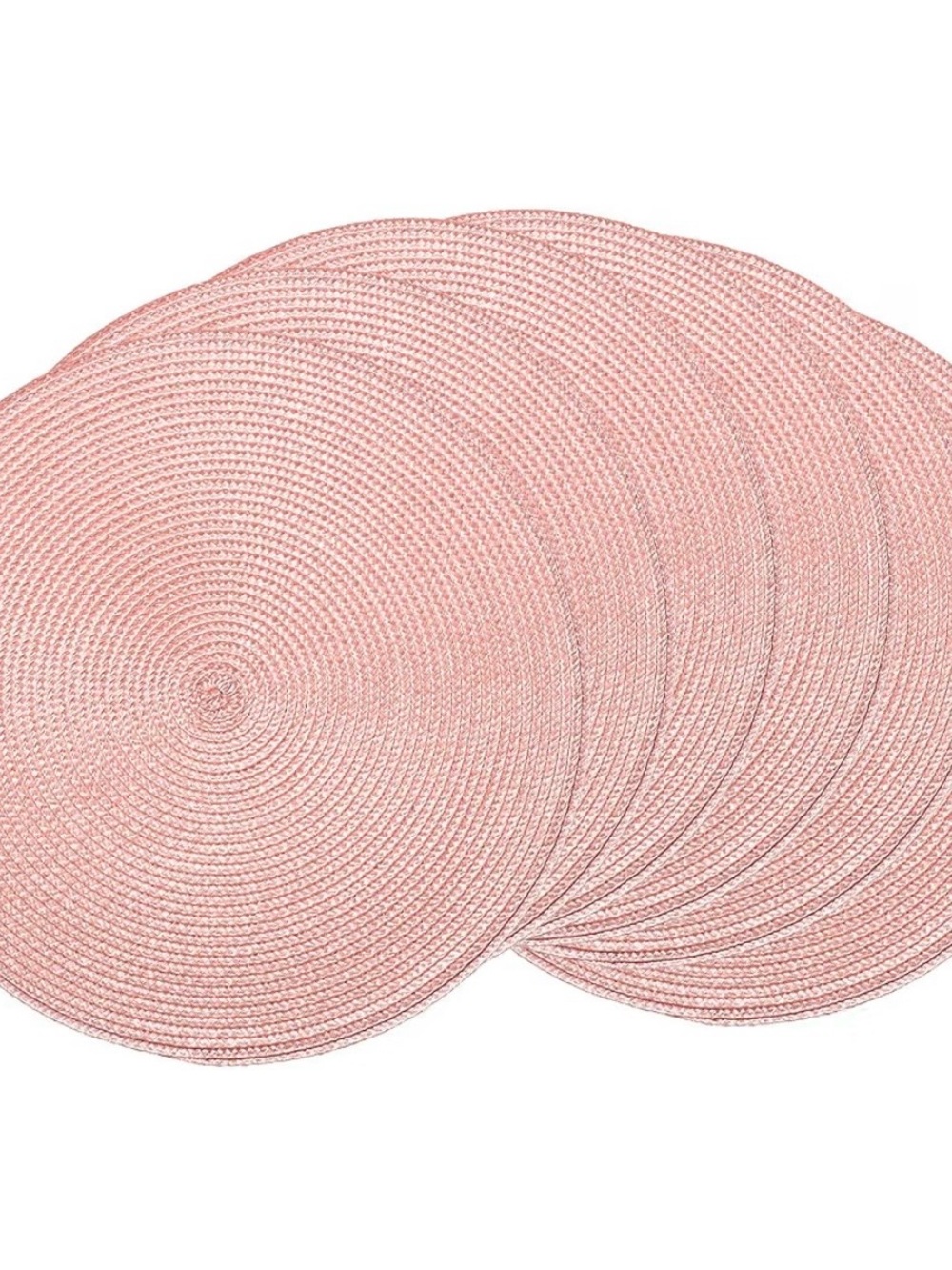 Round Pink Braided Placemats - Set-Ready Dining Accent